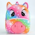 thumbnail image 3 of QEFJNO 10" Toddler Backpack Kids Rainbow Unicorn Soft Plush Bag Mini Travel Bag for Girl Boy 2-5Y, 3 of 10