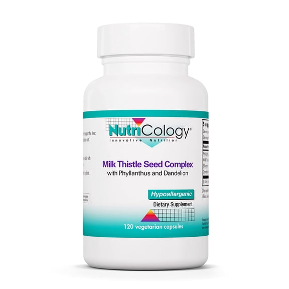 Nutricology Phyllantus Complex Supplement - Liver Health Support, Milk Thistle, Dandelion, Detox, Cleanse, Vegetarian Capsules - 120 Count
