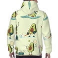 thumbnail image 7 of Fotbe Men's Hoodie with Avocado for Exercise Pattern - Kangaroo Pocket Pullover Hooded Sweatshirt, Perfect for Daily Wear, Travel, and Home-Small, 7 of 7
