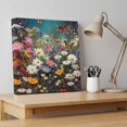 thumbnail image 4 of Ships Next Day Canvas Wall Art 8"x8",Spring Floral Wood Framed Canvas Print Painting,Colorful Daisy Summer Botanical Butterfly Ready to Hang Small Picture Wall Decor for Home Bathroom Nursery Kitchen, 4 of 9
