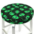 thumbnail image 3 of Uemuo Green Monster Pattern Round Bar Stool Seat Covers Washable Stool Cushion Slipcover Elastic Bar Chair Covers-12 inch, 3 of 7
