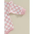 thumbnail image 5 of Bagilaanoe Newborn Baby Girl Oversized Romper Sweatshirt Long Sleeve Bodysuits Plaid Pullover 3M 6M 12M 18M Infant Casual Tee Tops, 5 of 8