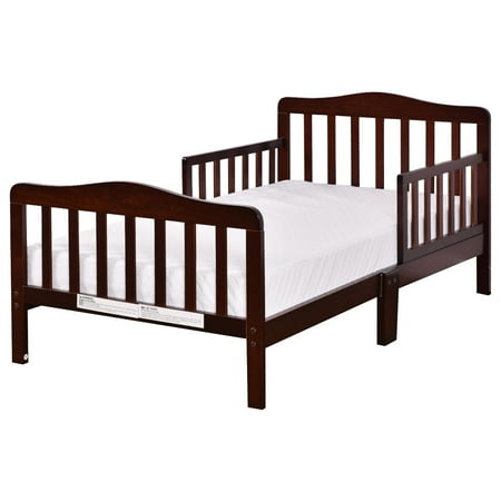 Ghp Espresso Pine Wood Baby Toddler Standard Crib Bed Furniture W