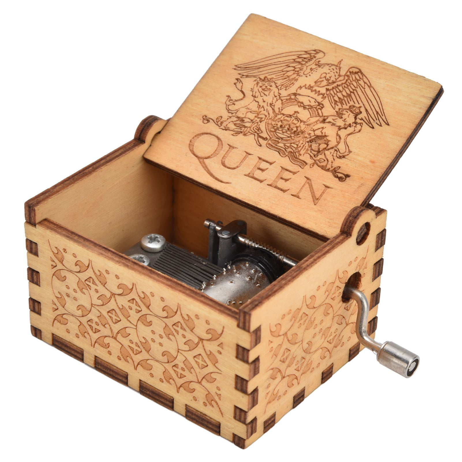 Hogwarts Vintage Wood Carved Music Box Xmas Birthday Gifts Toys Decor UK 