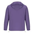 thumbnail image 5 of YLSDY Men's Lightweight Hooded Windbreaker Jacket Drawstring Zip Up Long Sleeve Windproof Outdoor Sports Coats with Pockets Purple L, 5 of 6