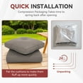 thumbnail image 5 of Planntonneo Outdoor Wicker Furniture Cushion Set, 25 x 22 x 4 Deep Seat Patio Chair Cushions, Dark Grey, 2 Sets, 5 of 7
