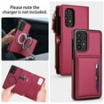 thumbnail image 2 of Decase 2-in-1 Detachable Magnetic Wallet Case Compatible with Samsung Galaxy A15, Shockproof PU Leather Flip Cover with Card Slots,Cash Pocket,Zipper Purse,Crossbody Strap,RFID Blocking,Red, 2 of 8