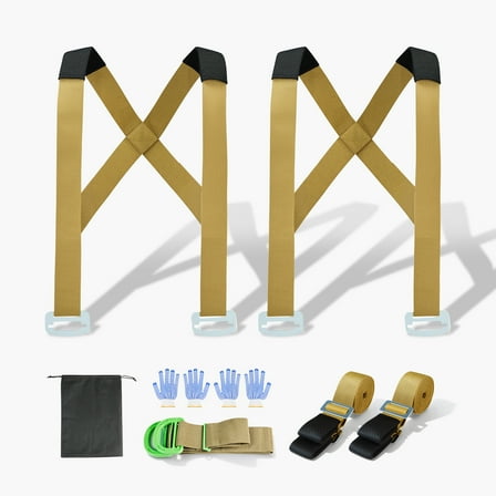 KFFKFF Adjustable Moving Straps for Two People, Includes Shoulder Harnesses, Load-Bearing Straps, and Handheld Strap for Lifting Furniture, Appliances, and Mattresses