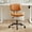 Orange, variant on Aidoly Office Desk Chair, Armless Computer Chair with Lumbar Support, PU Leather Low Back Task Chair with Wheels, Black