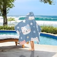 thumbnail image 6 of Cute Cats and Stars Kids Hooded Beach Towel Baby Bath Poncho Towels with Hood Absorbent 50"x23.5" for Pool Swimming, 6 of 7