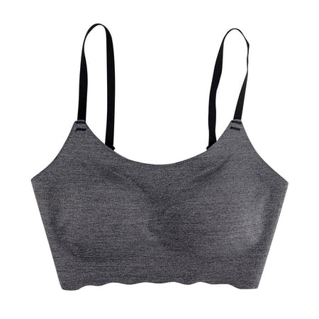 Blphud Bras for Women Plus Size Trendy Lingerie for Women Sports Bras for Women Bra for Women Ladies Bra Beauty Back Wrap Latex No Steel Ring Sports Bra Underwear Large Size Black M
