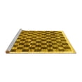 thumbnail image 2 of Ahgly Company Machine Washable Indoor Rectangle Checkered Yellow Modern Area Rugs, 7' x 9', 2 of 4