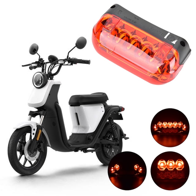 Luz De Freno De Luz Trasera De Motocicleta LED 2 En 1 Lámpara De Parada Inteligente Para Scooter De Bicicleta Eléctrica