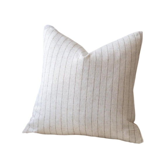 Neutral Stripe Pillow Cover, Soft Polyester Throw Pillow Case, Modern Farmhouse Decorative Cushion Cover for Living Room & Bedroom (Pillow Insert Not Included)
