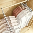 thumbnail image 4 of 3pcs, Plastic 9-Hole Foldable Hangers, Heavy Duty Space Saving Clothes Organizer Hangers, For Room, Closet, Wardrobe, Home & Dor, 4 of 9