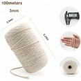 thumbnail image 3 of 1/2/3/4/5/6/8/10mm Macrame Cord Natural Cotton Cord Twisted String For DIY Craft Knitting Making Plant Hangers Wall Hangings, 3 of 6