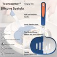 thumbnail image 6 of To encounter 2 Pieces Silicone Spatula set, BPA Free Turner Spatulas, Heat Resistant Silicone Cooking Flipper for Eggs, Fish, Pancakes, Navy Blue, 6 of 7