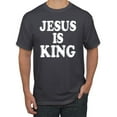 thumbnail image 1 of Jesus Is King Bible Scripture | Mens Christian Graphic T-Shirt, Charcoal, 2XL, 1 of 3
