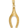 thumbnail image 5 of 14K Yellow Gold Polished Wishbone Pendant (30 X 10) Made In United States yc814, 5 of 6
