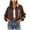 Coffee-nN0hW, variant on Loose Casual Jacket Polka Dot Zip Up Bubble Cuff Cropped Jackets Crop Jacket Dressy Casual Long Sleeve Zip Up Coats