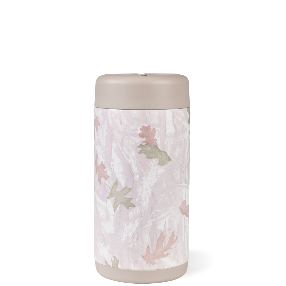 HydroJug Can Cooler - Slim 2-in-1 Insulated Can Cooler Cup 12oz - Stainless Steel, Non-Slip Rubber Base, Screw-Top Lid - Camo