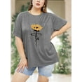 thumbnail image 3 of XCHQRTI Faith T Shirt Plus Women Graphic Tees Sunflower Christian Tops Clothes Short Sleeve, 3 of 7