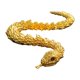 thumbnail image 3 of Estatua articulada de serpiente de Año Nuevo Chino 2025, 8,6 pulgadas de largo, versátil y resistente para colección de mesa lateral, adorno para el salpicadero del coche Dorado, 3 of 8