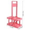 thumbnail image 6 of Beer Rack Hand Basket Wine Stand Drink Carrier Carriers for Drinks Fold Portable Pink, 6 of 6