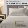 thumbnail image 5 of Leluxe Home Twin Sheet Set of 3-100% Microfiber Twin Size Sheets with Extra Soft and Wrinkle Free - Set of 3 Sheets for Twin Size Bed with Deep Pockets - Navy, 5 of 5