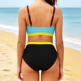 thumbnail image 5 of uublik Swim Suits for Women Beach Tankini Swimsuits Summer Bathing Suit V Neck Two Piece Swimwear with Shorts Light Blue, 5 of 5