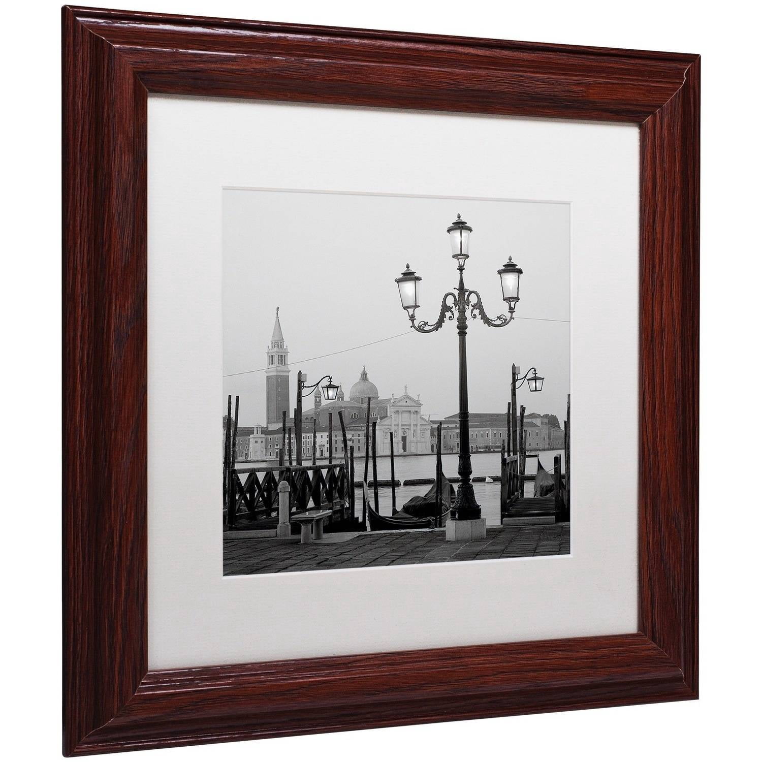 Trademark Fine Art "Venezia IV" Canvas Art by Alan Blaustein, White Matte, Wood Frame