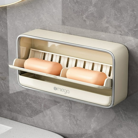 Boovnll Soap Holder, Silica Gel Self Draining Soap Dish, Soap Saver for Bathroom, Kitchen, Bath Tub, Soaps, Sponges Holder, Extend Soap Life Keep Soap Bars Dry Soap Holder Shower