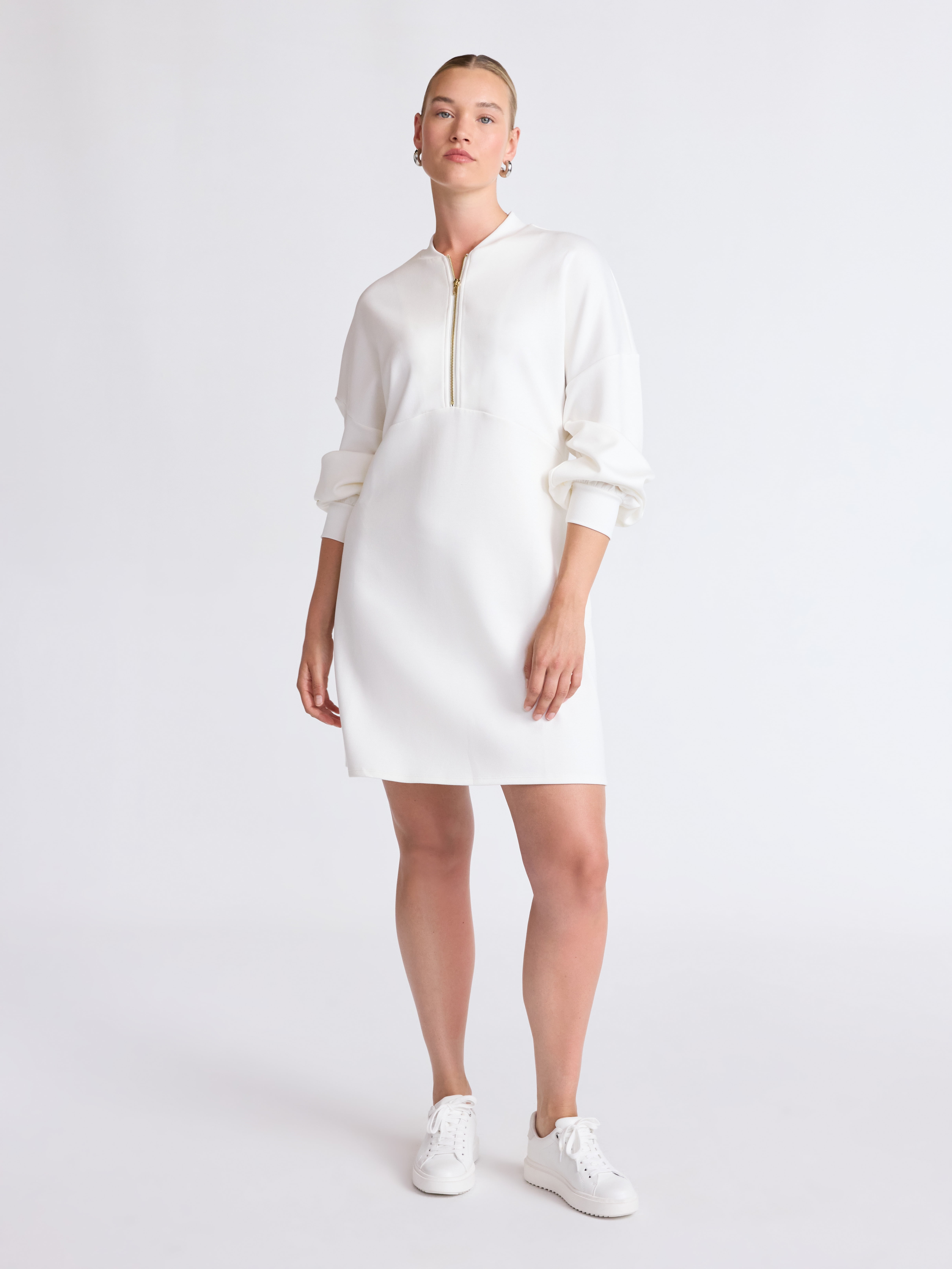 Scoop Women's and Women's Plus New Scubaknit Zip Front Mini Dress, Sizes  XS-4X - Walmart.com