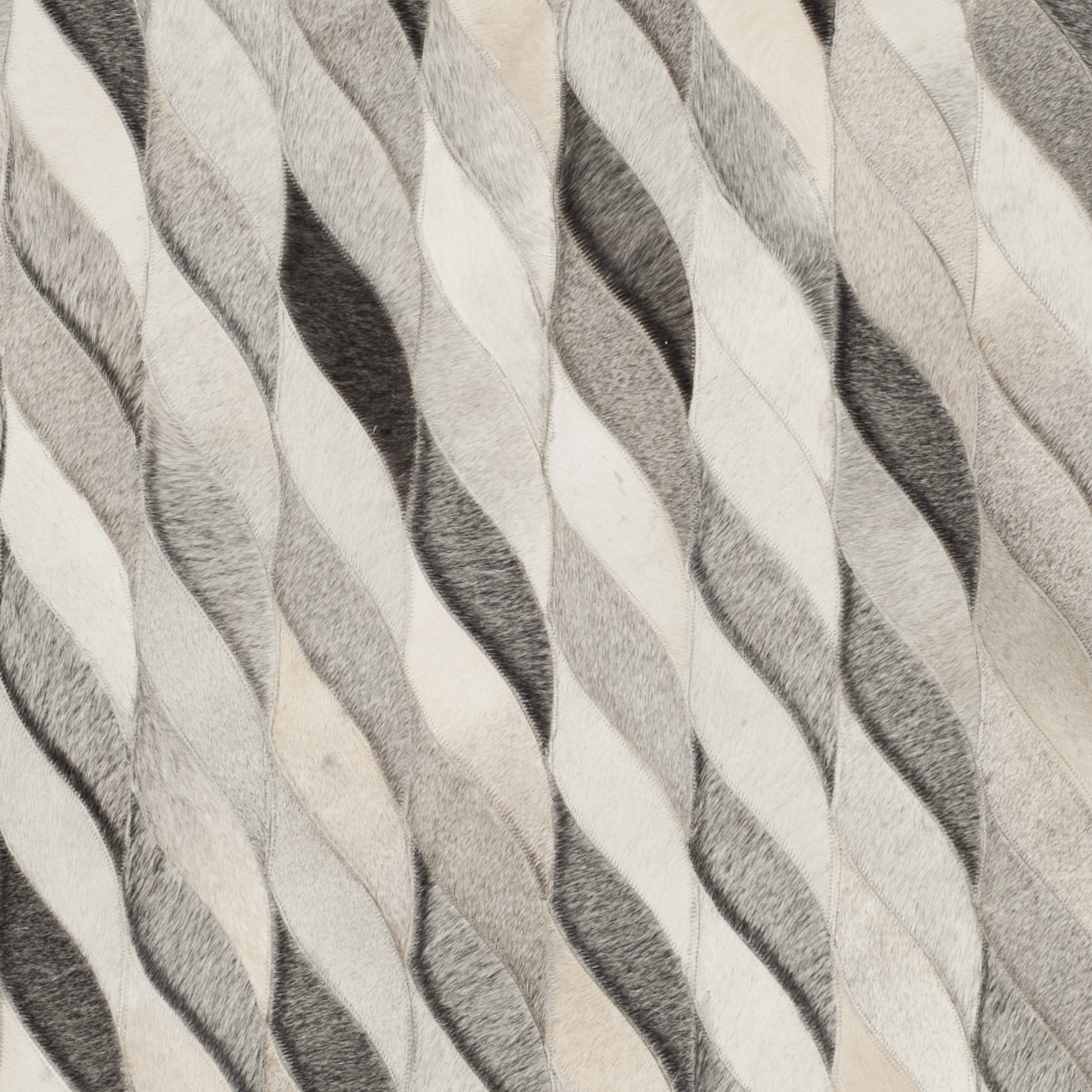 SAFAVIEH Studio Leather Marissa Geometric Area Rug, Ivory/Grey, 4' x 6'