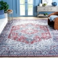 thumbnail image 3 of SAFAVIEH Tucson Medici Traditional Machine Washable Area Rug, 8' x 10', Red/Navy, 3 of 14