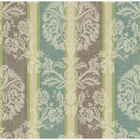 Damask Stripes Wallpaper - York Wallcoverings EB2090 Candice Olson Vibe Woven Damask Stripe Wallpaper