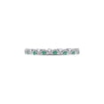 thumbnail image 2 of Diamond Princess 10kt White Gold Womens Round Emerald Diamond Eternity Stackable Band Ring 1/4 Cttw, 2 of 4