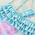 thumbnail image 6 of Girls One Piece Swimsuits Hawaiian Ruffle Swimwear Quick Dry Beach Bathing Suit Little Kids Cute Swimwear, 6 of 9