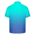 thumbnail image 5 of Wyobmus Men's Gradient Shirts Short Sleeve Casual Moisture Wicking Collared Shirt Lightweight Work Shirts With 3 Buttons N-Multicolor, 5 of 5