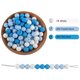 thumbnail image 3 of Kovict 50 cuentas de silicona de 9/12/15 mm, cuentas redondas de silicona para hacer joyas, pulseras, collares, accesorios de joyería, 3 of 5
