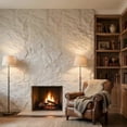 thumbnail image 2 of BEAUTYPEAK 4PCS 48"x 24" 3D Wall Decor Wall Panels Faux Stone Siding, Ivory White, 2 of 7