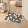 thumbnail image 2 of ODIKA 2'x3' Ultra-Soft Accent Mat, Front Door Minimalist Contemporary Muted Tonal Segments Bedside None Washable, Bare feet friendly, Easy Care Indoor rug for Bedside, Footrest, 2 of 7