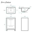 thumbnail image 5 of Virage 24" Freestanding Bathroom Vanity in Black Oak with Sink Top, 5 of 10