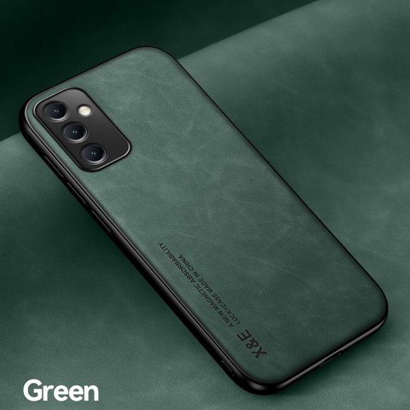 Nalacover Case for Samsung Galaxy A14 5G, Premium Silky Feel PU Leather Slim Lightweight Soft TPU Anti-Scratches Cover with Magnetic Car Mount Case for Samsung Galaxy A14 5G,Green