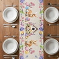 thumbnail image 6 of Easter Bunny Table Runner - 108 Inch Long, Kitchen Dining Table Runner Dresser Scarves, Spring Easter Eggs Floral Burlap Rustic Farmhouse Decor for Coffee Tables Wedding Party Banquet, 6 of 8