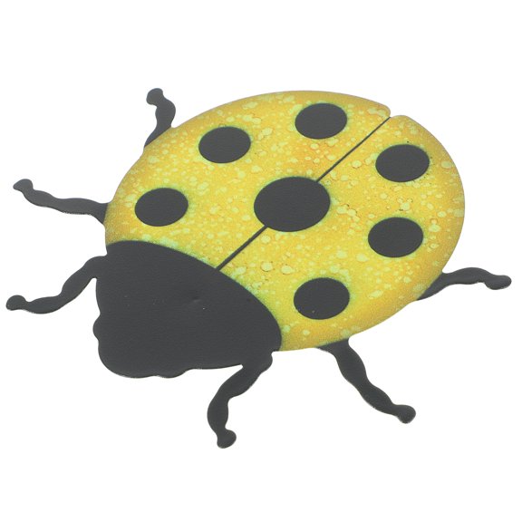ETEREAUTY Yellow Beetle Metal Wall Art Decor for Patio, Garden, and -Catching Outdoor and Indoor Decoration