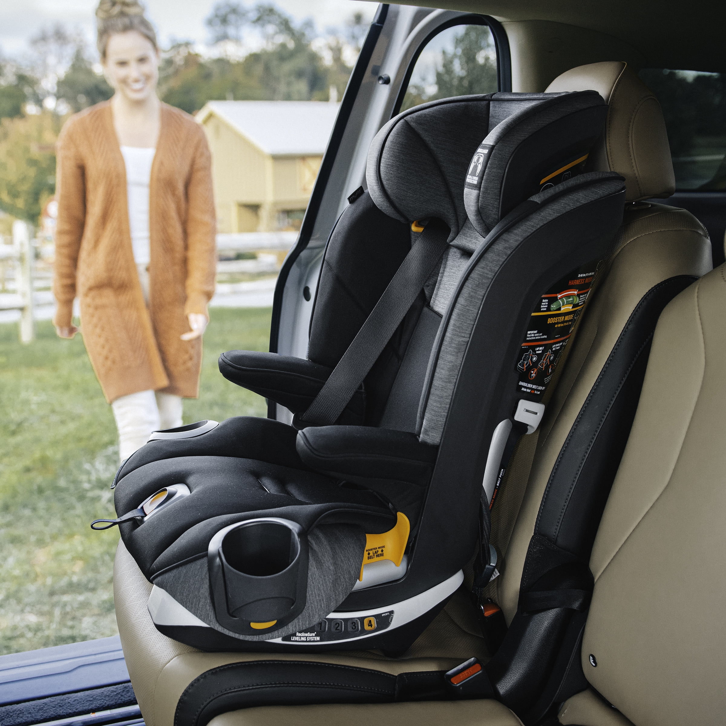 Chicco MyFit ClearTex Harness + Booster Car Seat - Shadow (Black)