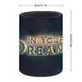thumbnail image 2 of En Tus Sueños-theme Cylinder Pen Holder Pencil Organizer with Flannel Lining PVC Leather Material Cardboard Base for study work 10*8CM, 2 of 6