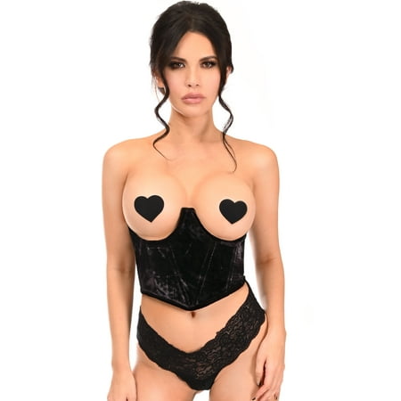 

Lavish Black Velvet Underwire Waist Cincher Corset