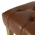thumbnail image 5 of Noble House Uintah Contemporary Faux Leather Dining Chairs, Set of 2, Cognac Brown, 5 of 8